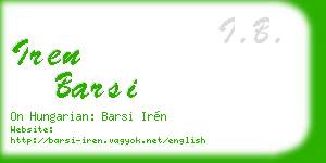 iren barsi business card